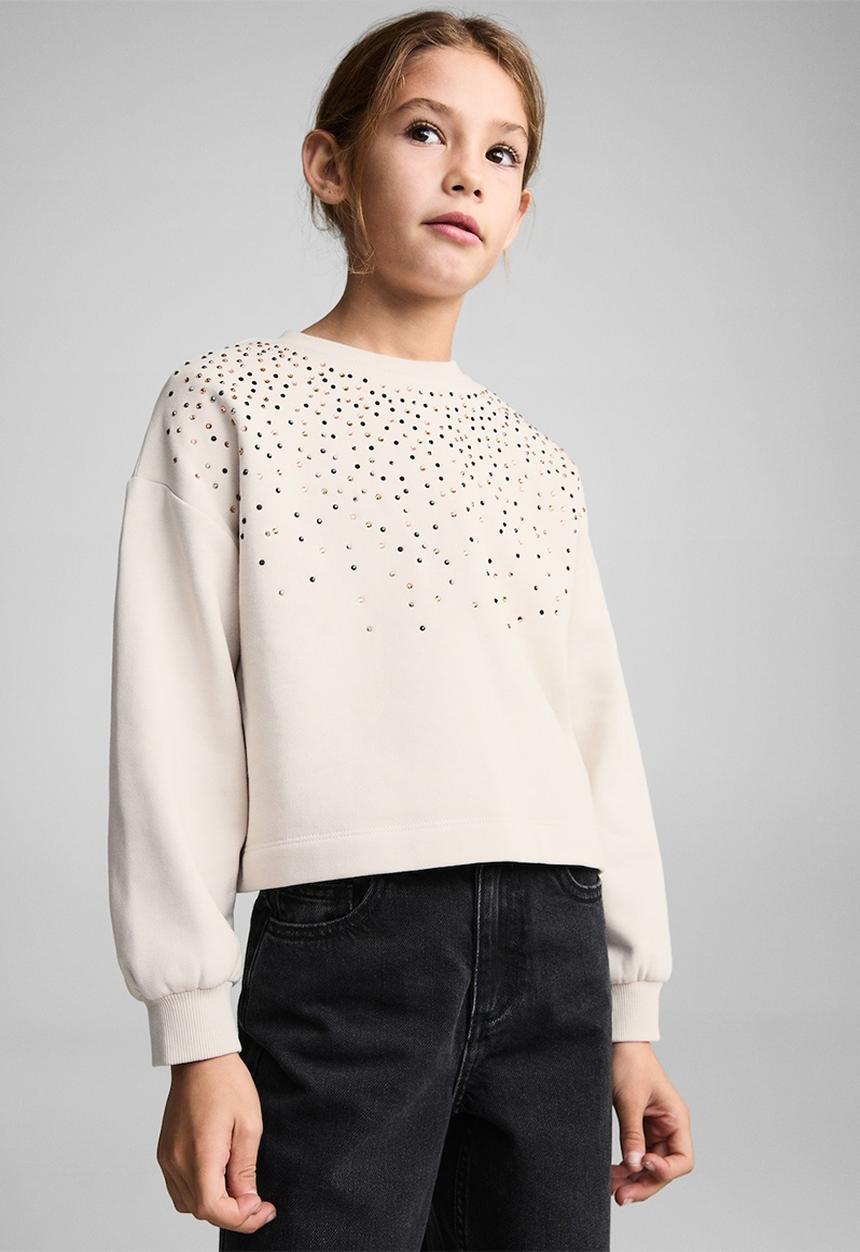 MANGO - Sweatshirt sparkle - light beige