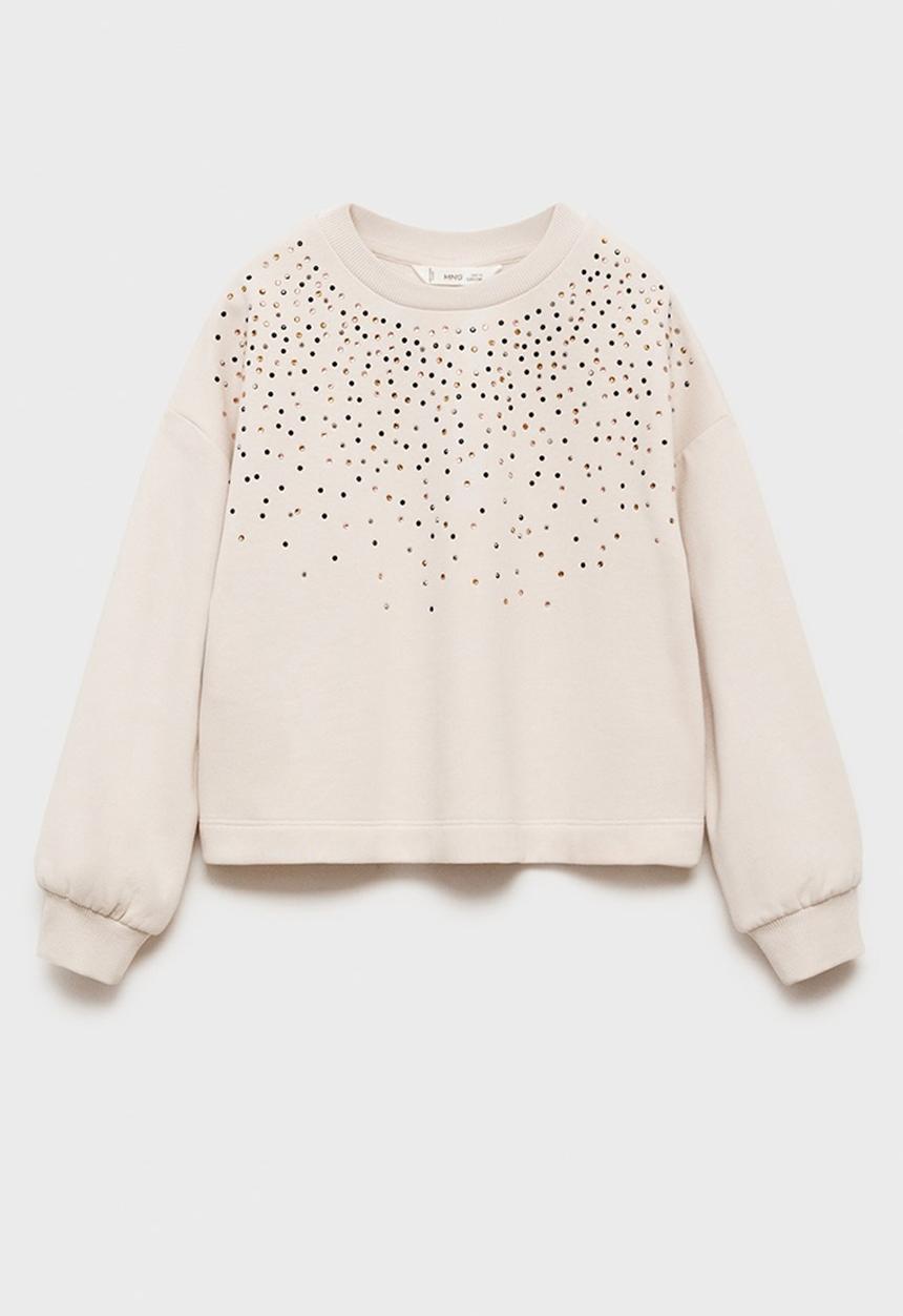 MANGO - Sweatshirt sparkle - light beige