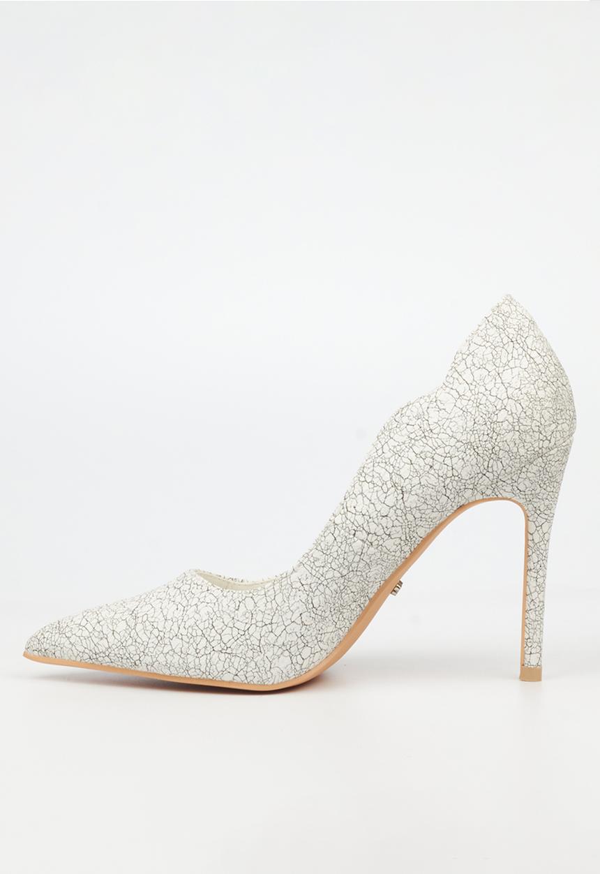 Miss Black - Lola 45 heel - white