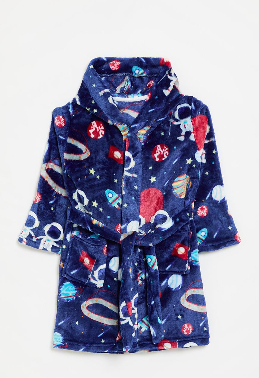 Pop Candy - Printed hooded gown - navy blue