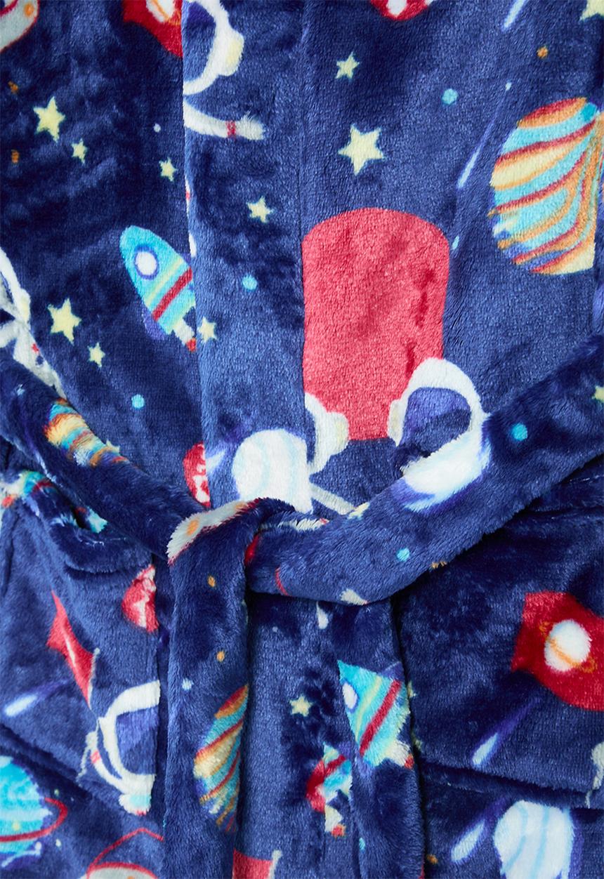Pop Candy - Printed hooded gown - navy blue