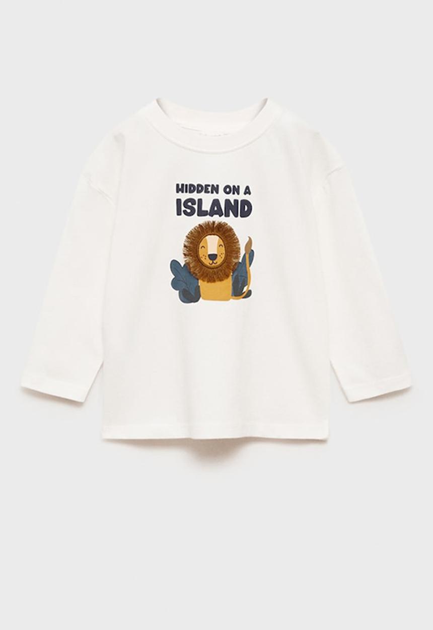 MANGO - T-shirt hidden - natural