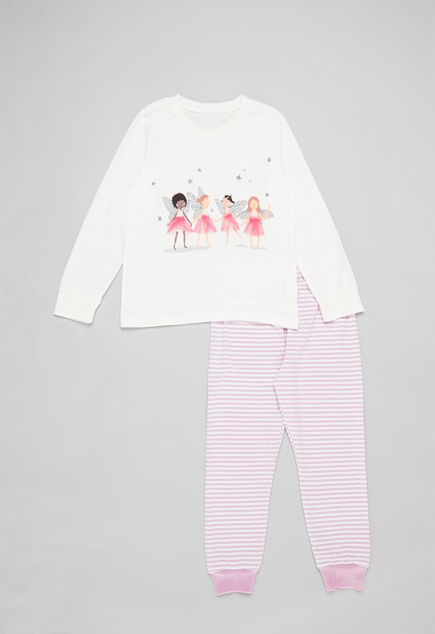 Pop Candy - Striped pj set - pink & white