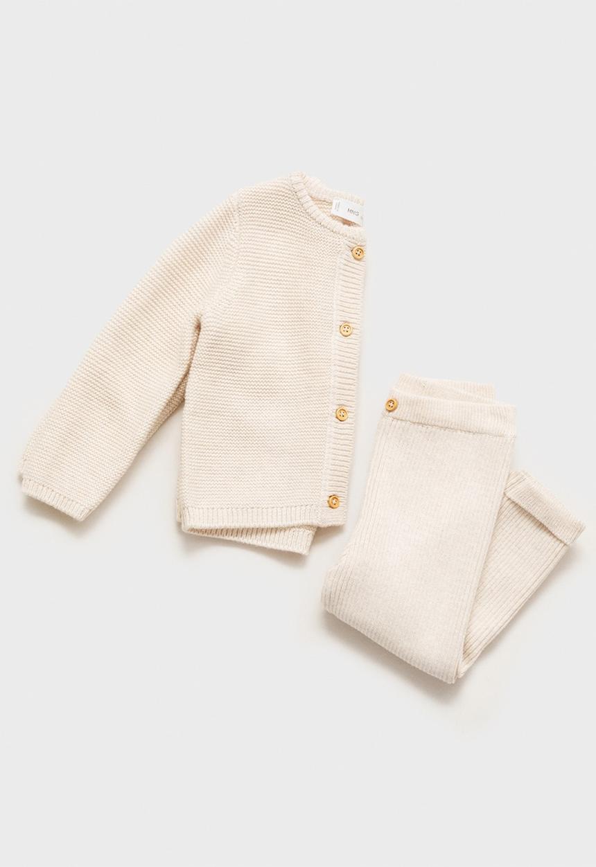MANGO - Leggings lea - light/pastel brown