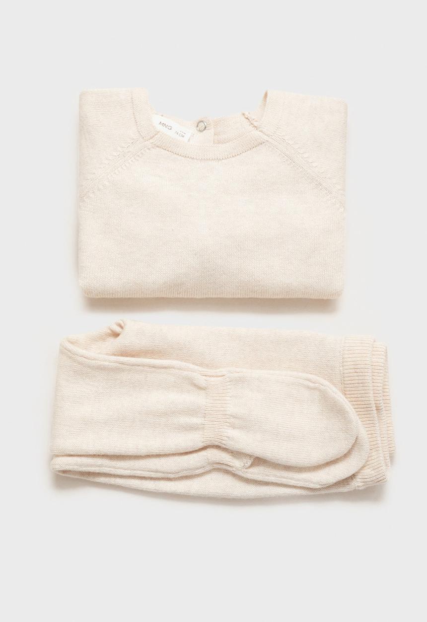 MANGO - Leggings lila - light pastel brown
