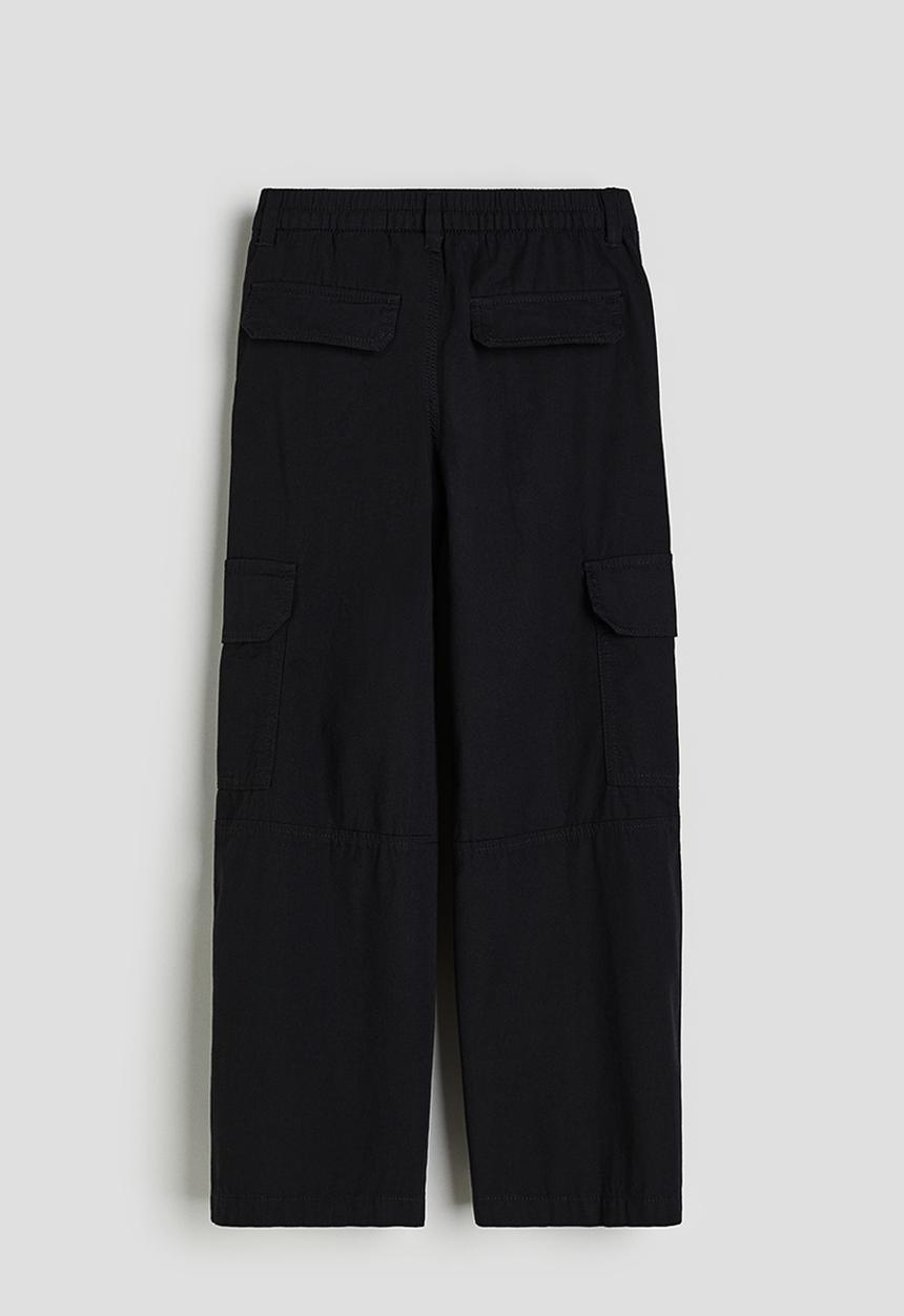 H&M - Wide cargo trousers - Black