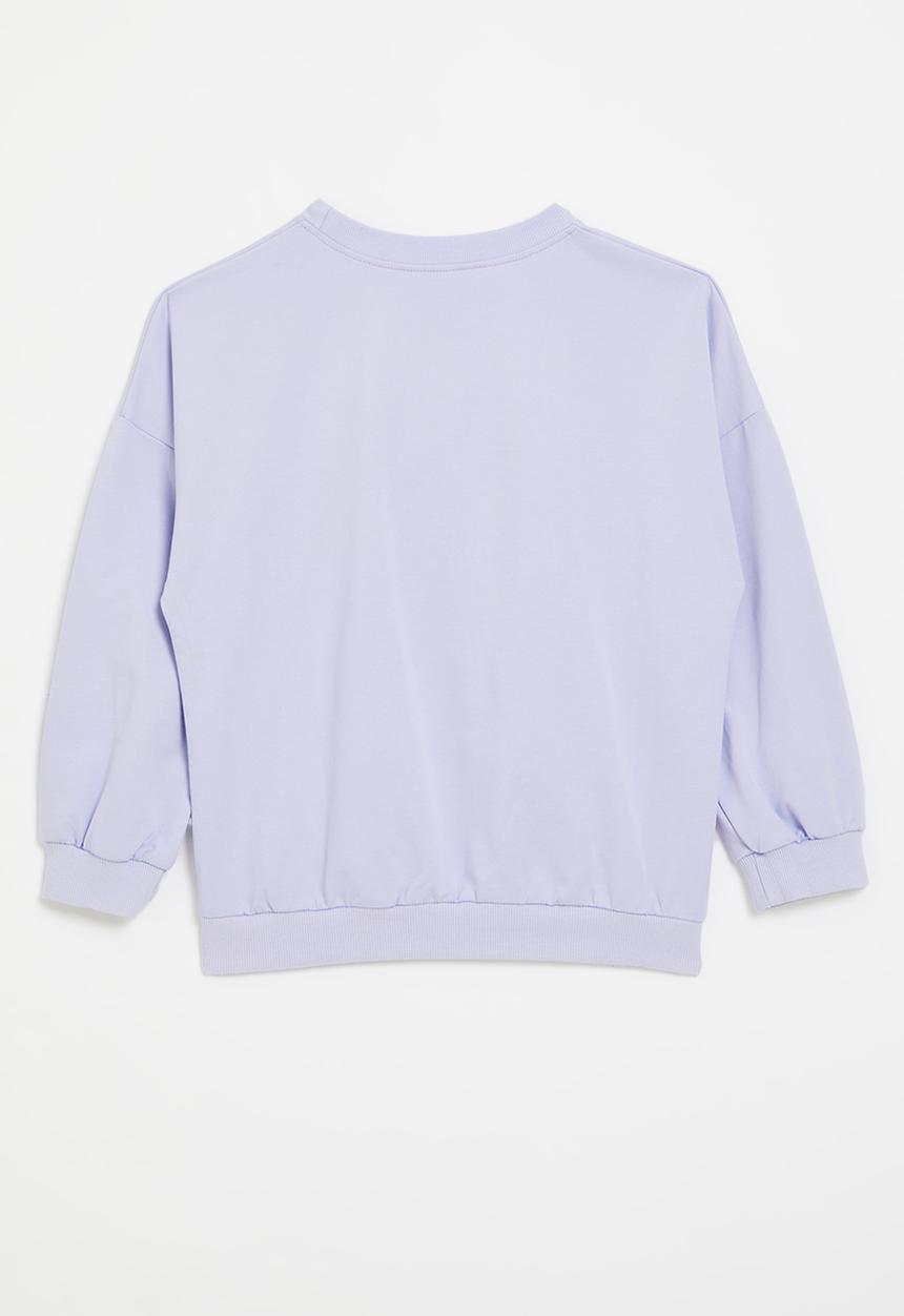 Pop Candy - Floral applique sweat top - purple
