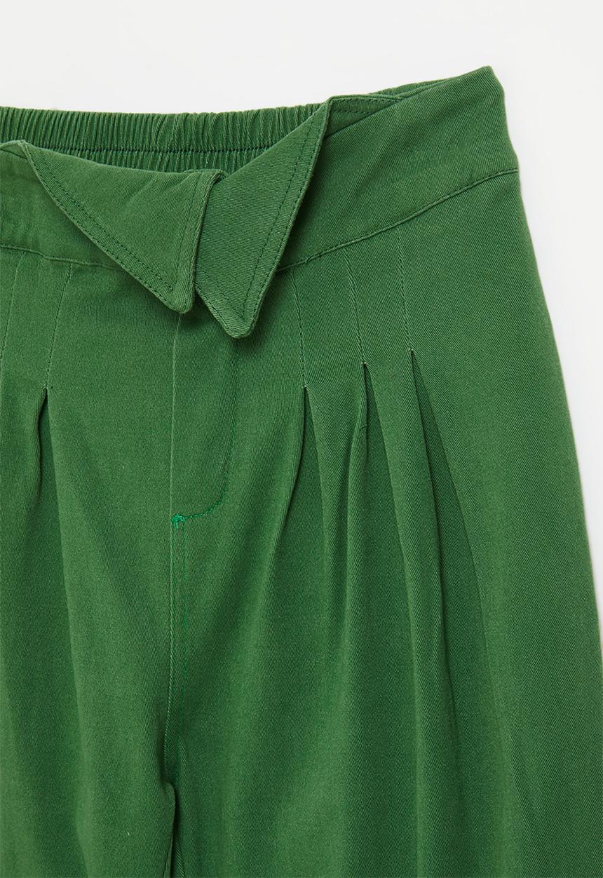 Pop Candy - Pleated pants-green