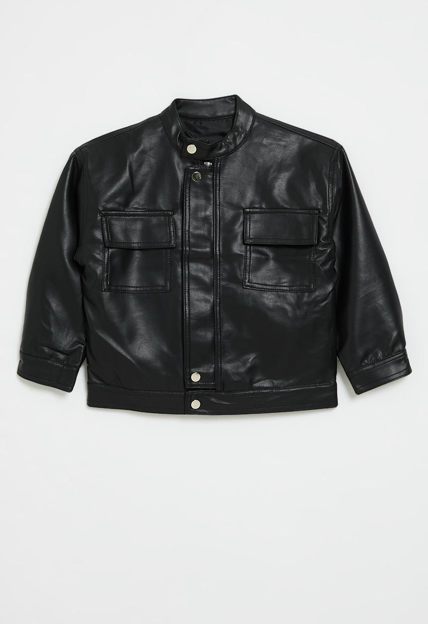 Pop Candy - Faux leather jacket -black