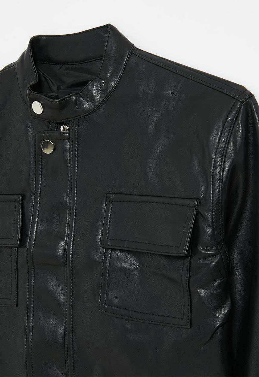 Pop Candy - Faux leather jacket -black