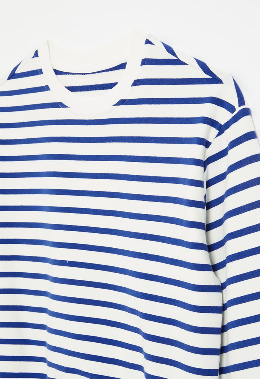 Pop Candy - Striped sweat top - blue & white