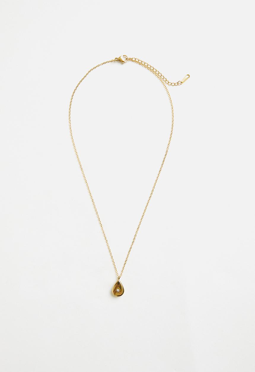 Zoe on Trend - Sleek pendant necklace - gold
