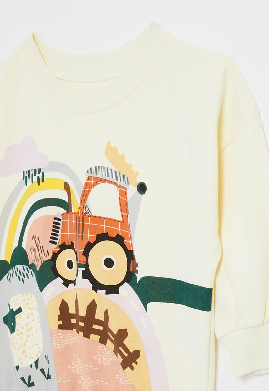 Pop Candy - Printed sweat top - ecru
