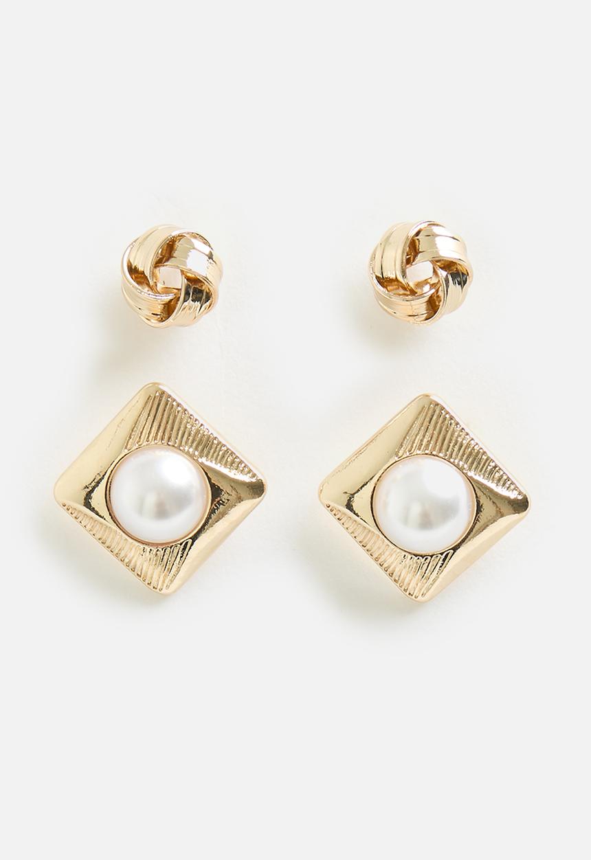 Tessa Design - Emilia knotted earring set - gold