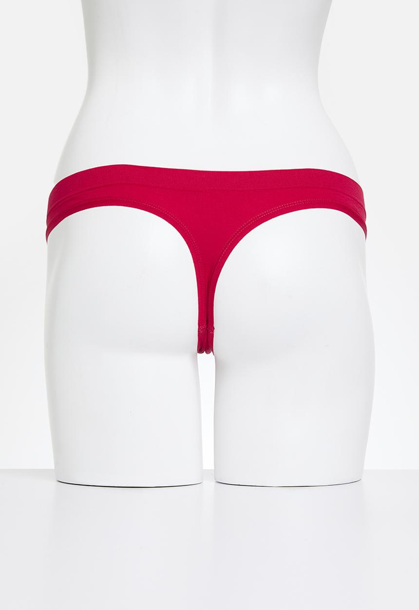 KANGOL - 3 pack seamless thongs - red/chai mocca/silver ice