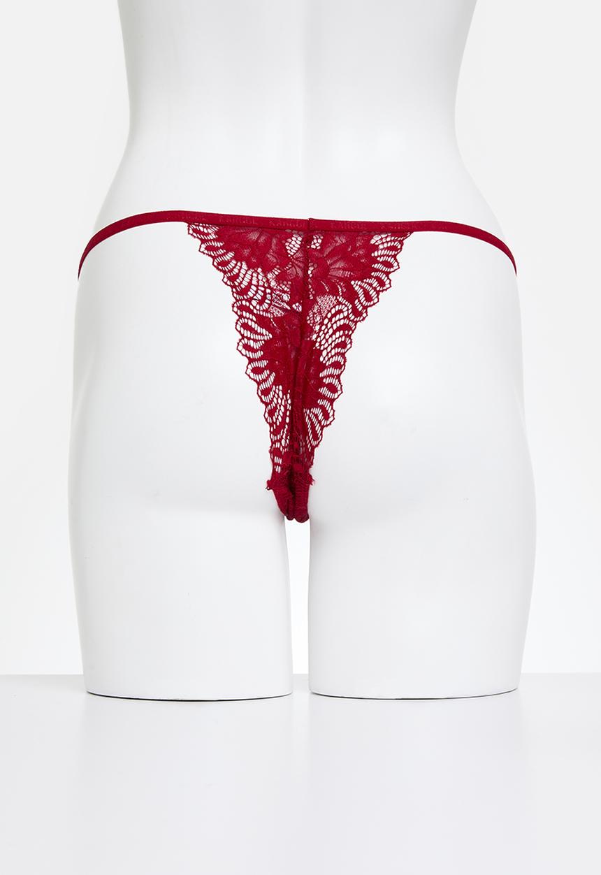 KANGOL - 3 pack lace brazilian - red/black/milk