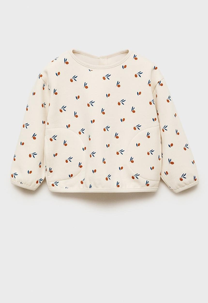 MANGO - Sweatshirt olive - natural white