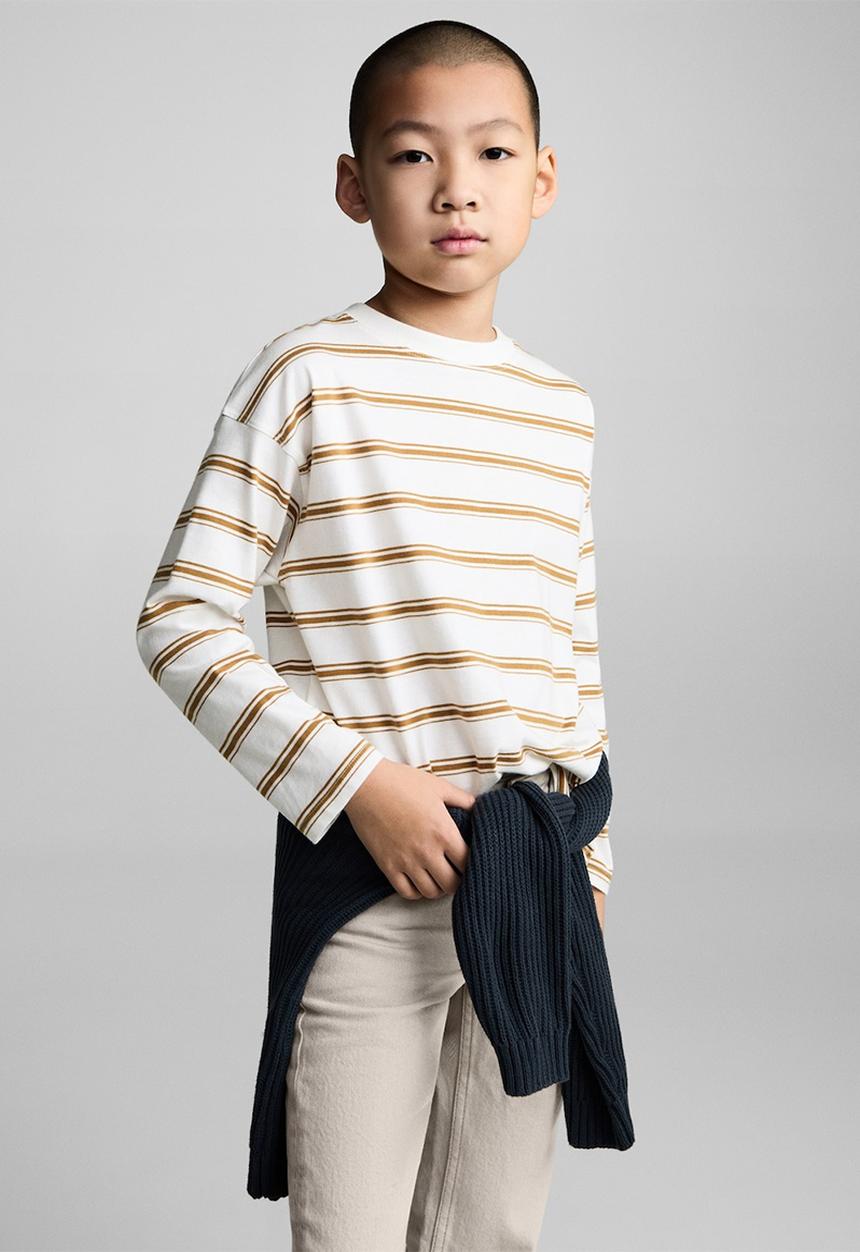 MANGO - T-shirt noretro - dark yellow