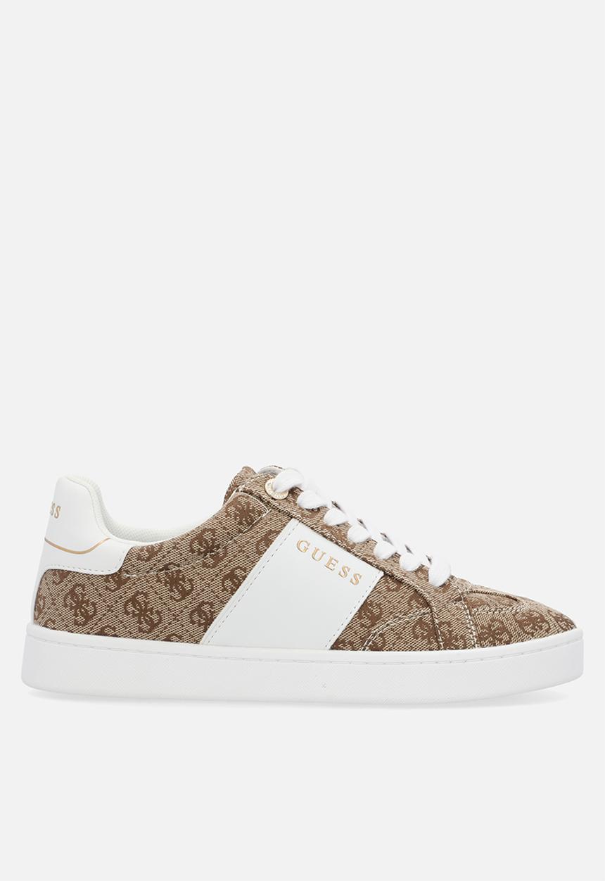 GUESS - Jrone2 embossed sneaker - beige/brown/white