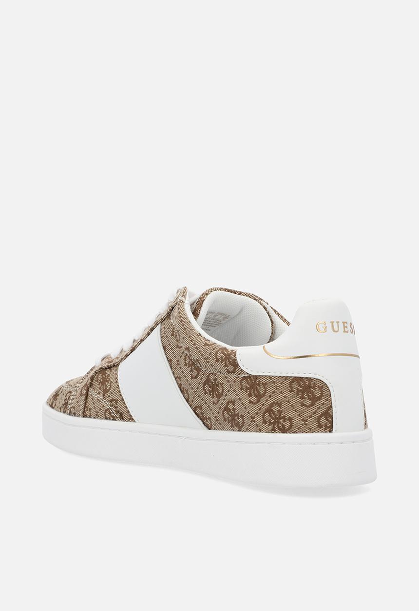 GUESS - Jrone2 embossed sneaker - beige/brown/white