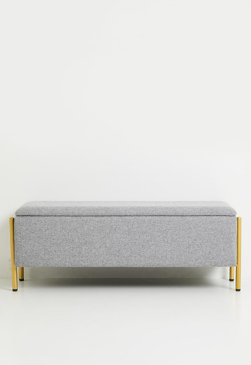 Sixth Floor - Mischa storage ottoman - grey
