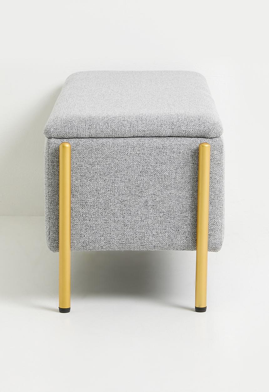 Sixth Floor - Mischa storage ottoman - grey