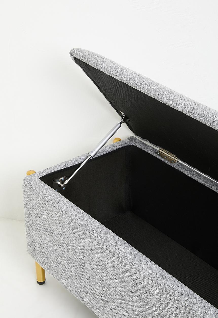 Sixth Floor - Mischa storage ottoman - grey