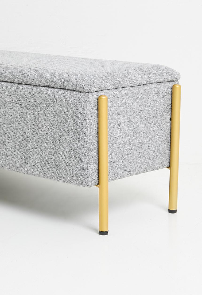 Sixth Floor - Mischa storage ottoman - grey