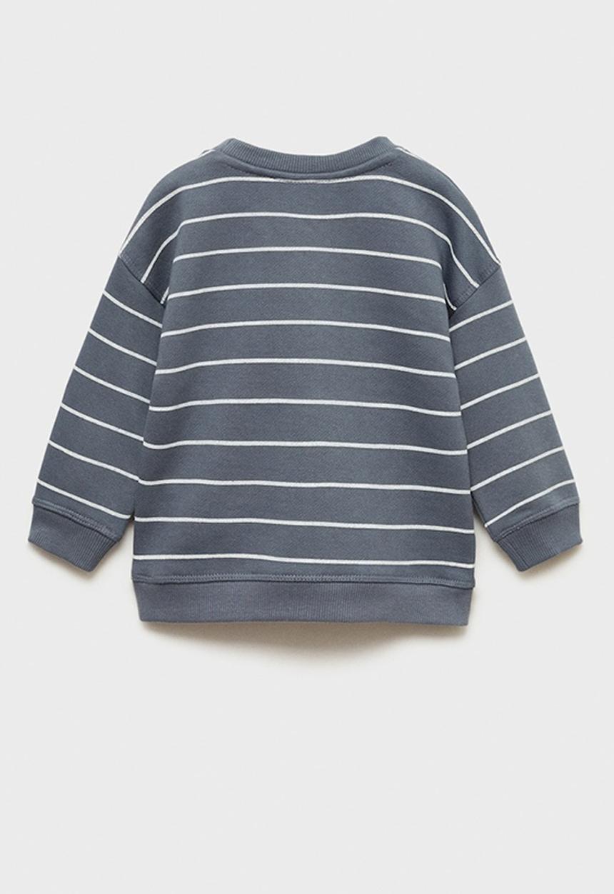 MANGO - Sweatshirt stripeb8 - medium blue