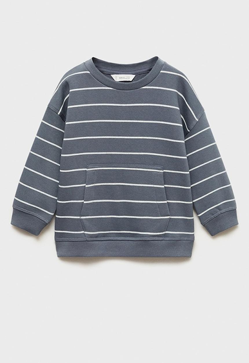 MANGO - Sweatshirt stripeb8 - medium blue