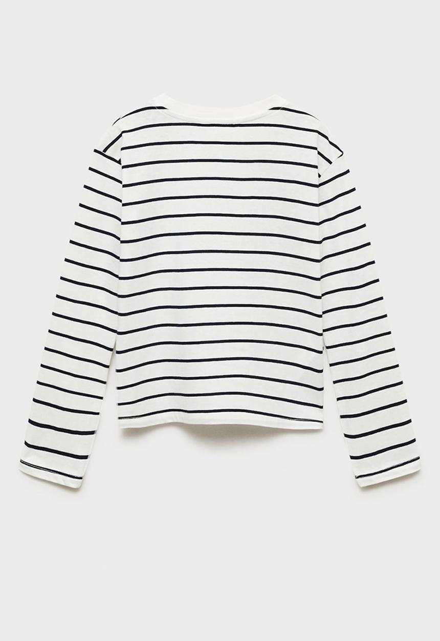 MANGO - T-shirt stripes - natural