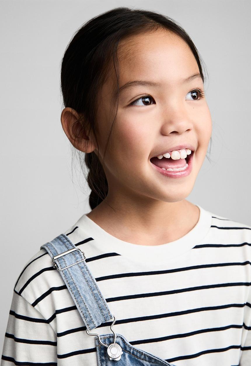MANGO - T-shirt stripes - natural
