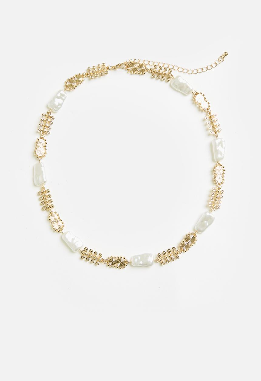 Tessa Design - Anna irregular pearl necklace - gold