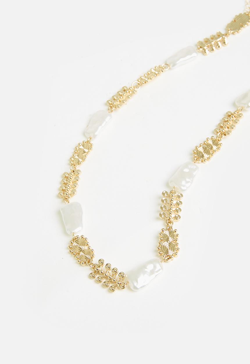 Tessa Design - Anna irregular pearl necklace - gold