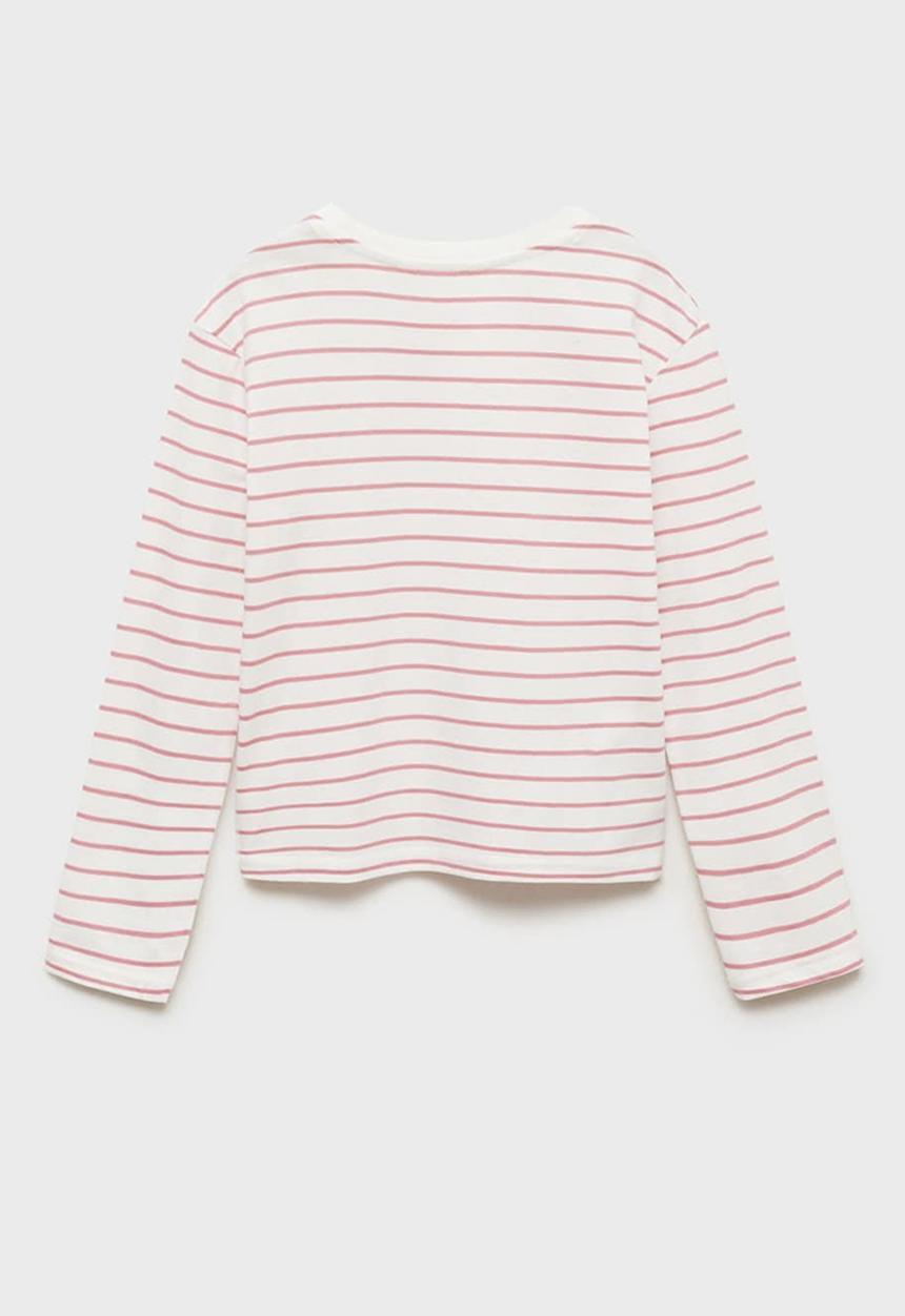 MANGO - T-shirt stripes - pink