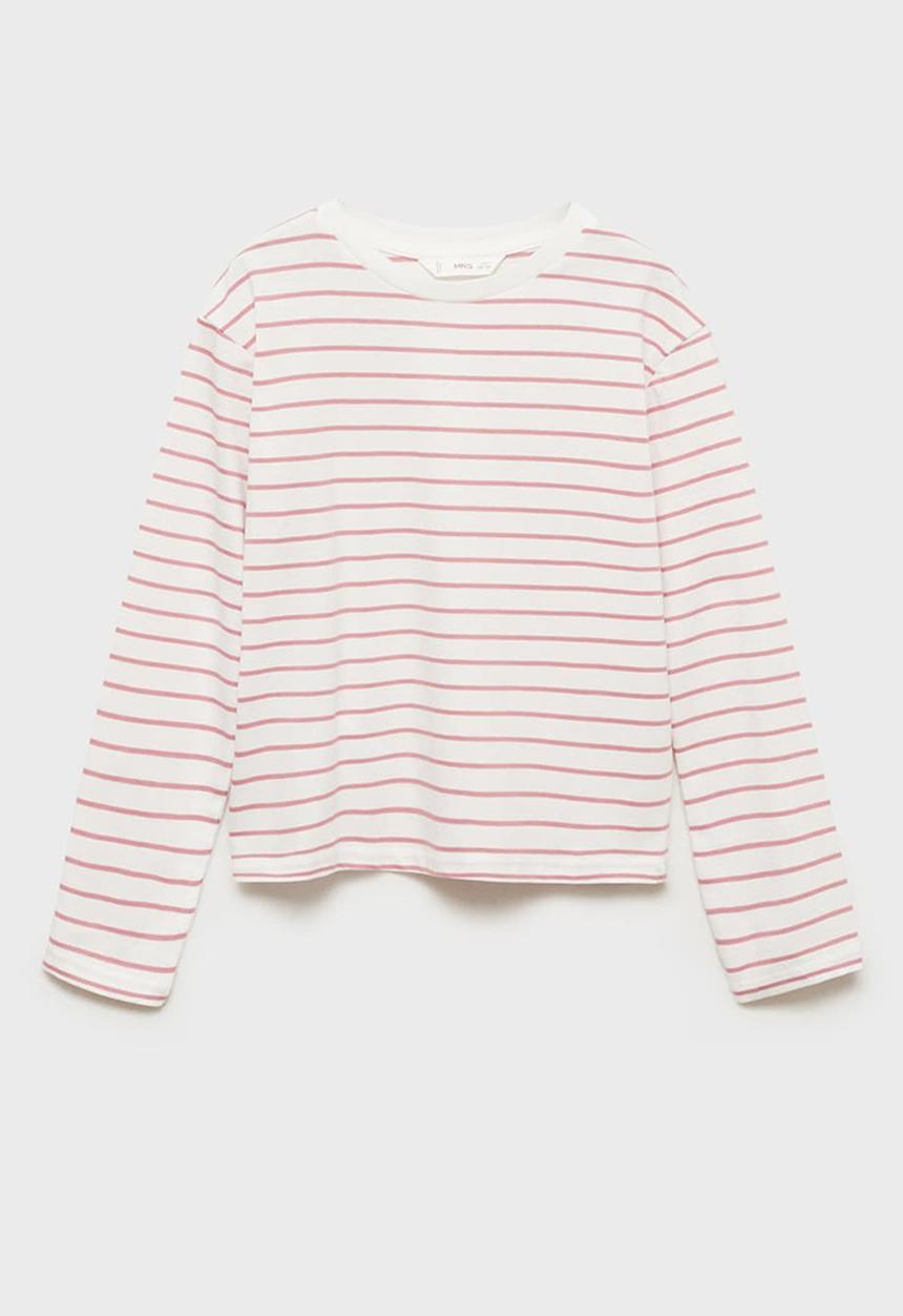 MANGO - T-shirt stripes - pink