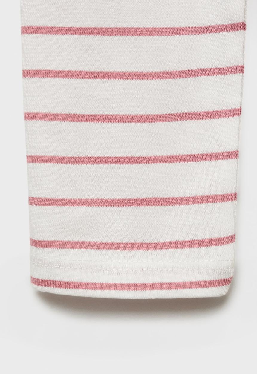 MANGO - T-shirt stripes - pink