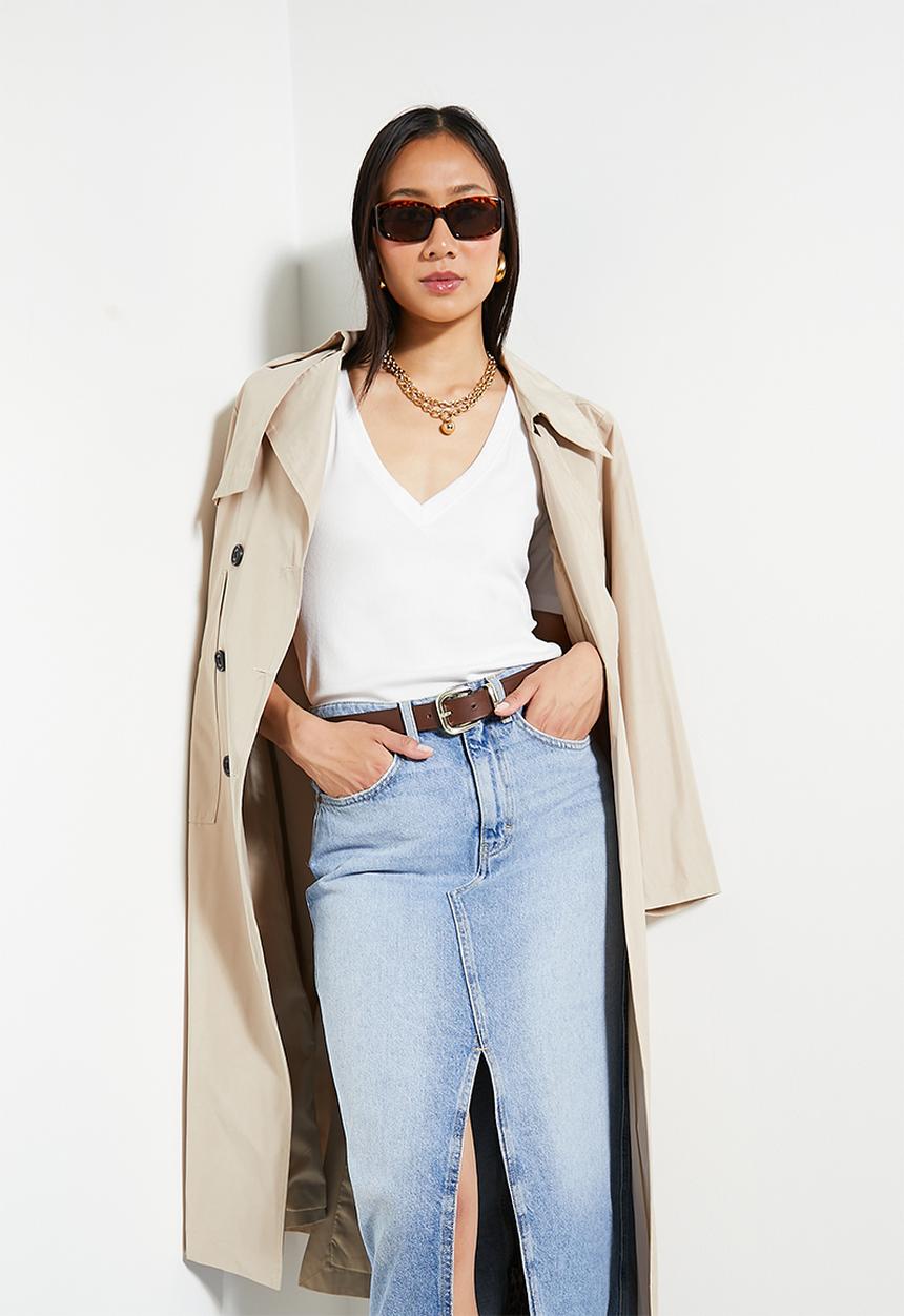 edit - V Neck Top - White