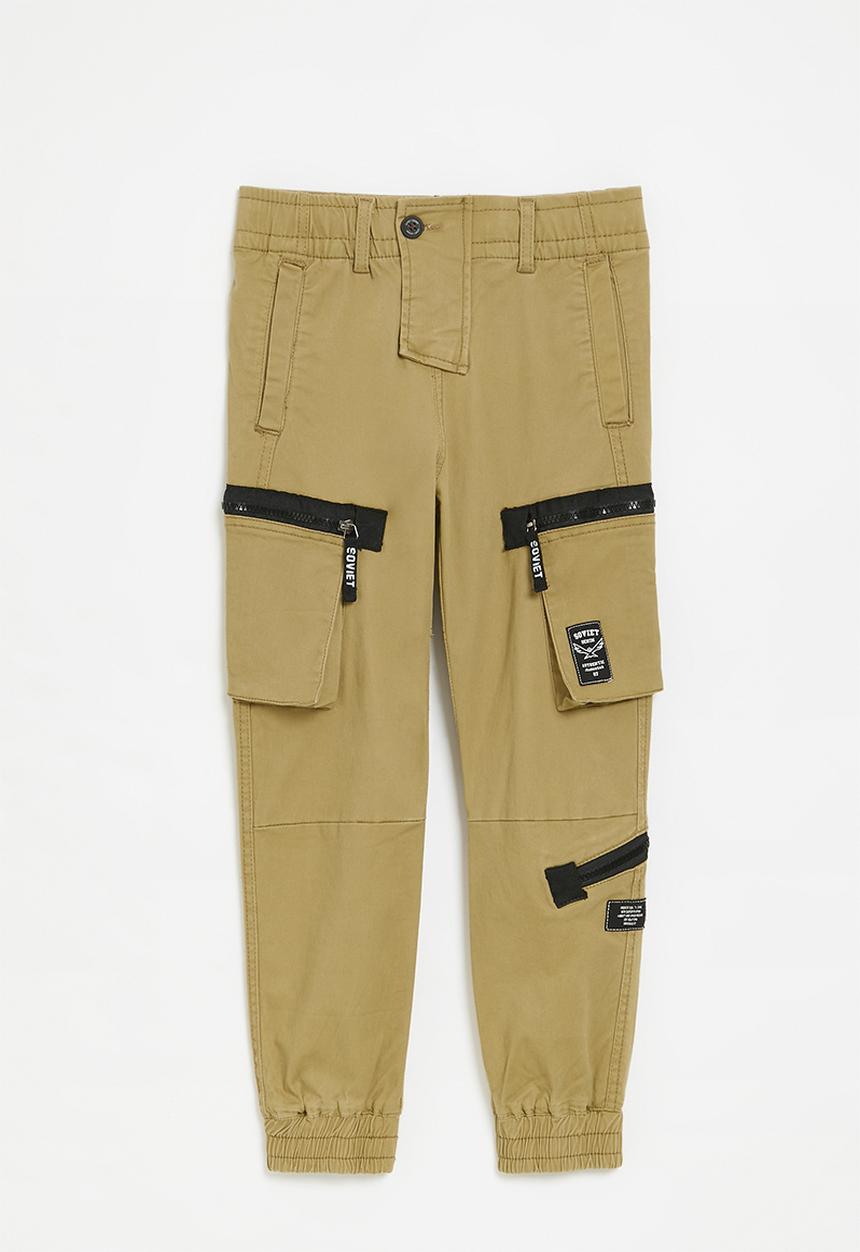 SOVIET - Boys fashion cargo jogger - new khaki