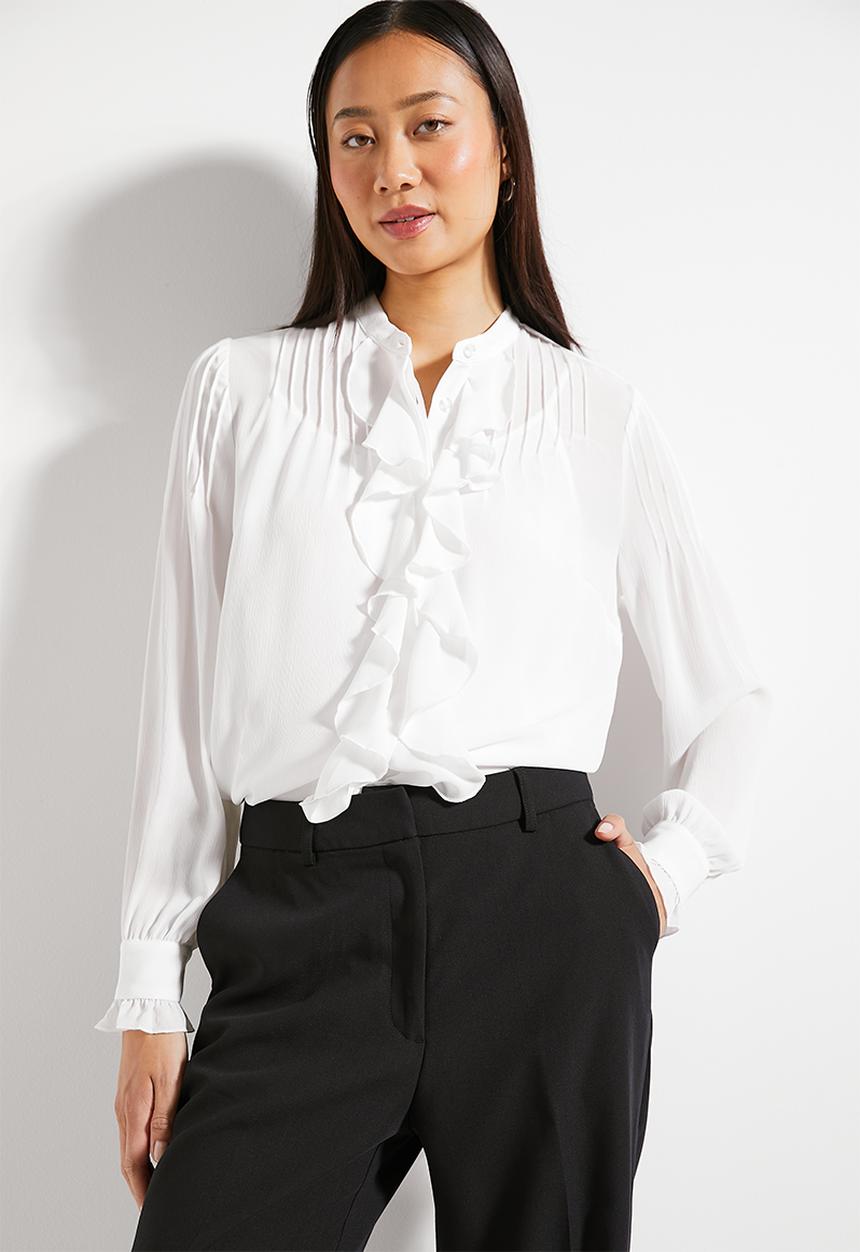 Pringle of Scotland - Pringle ladies celia blouse - white