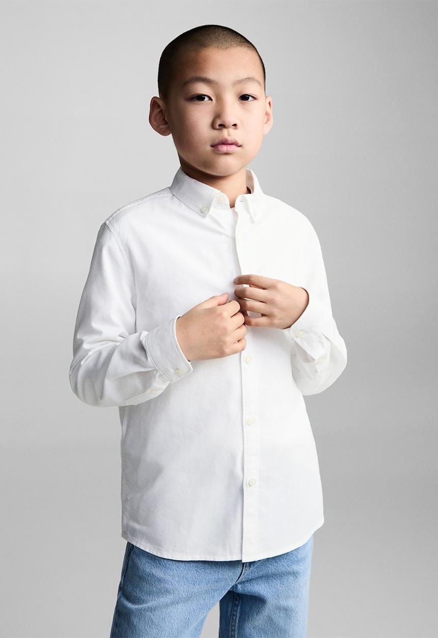 MANGO - Shirt oxford - white