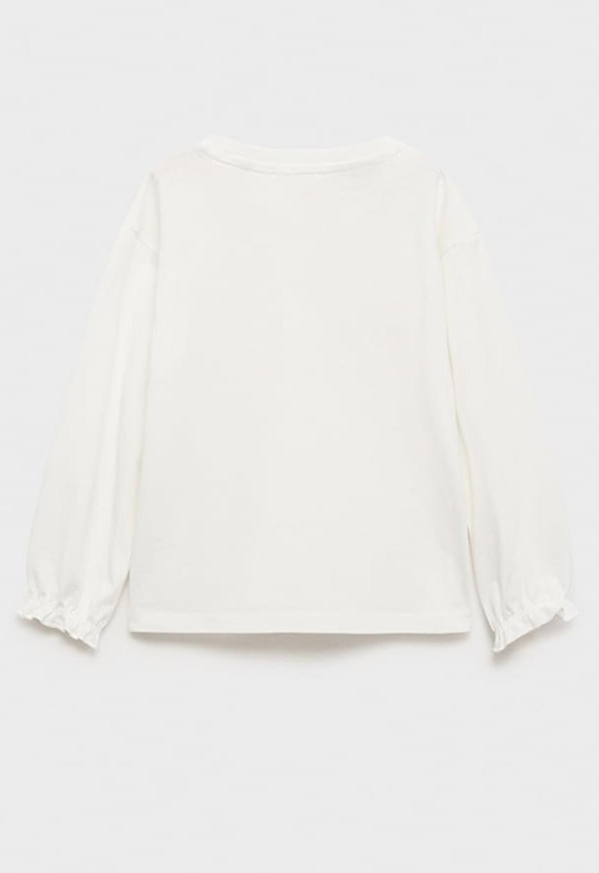 MANGO - T-shirt popy - natural