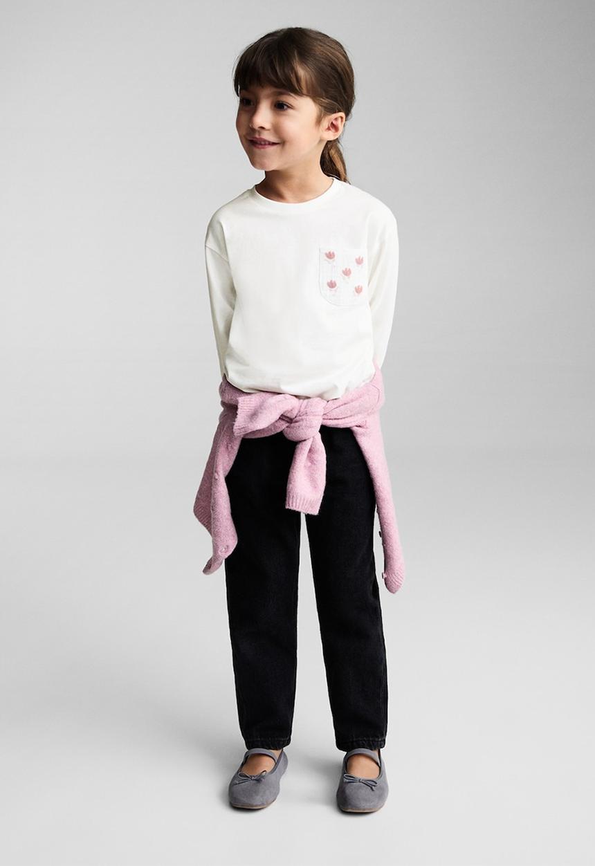 MANGO - T-shirt popy - natural