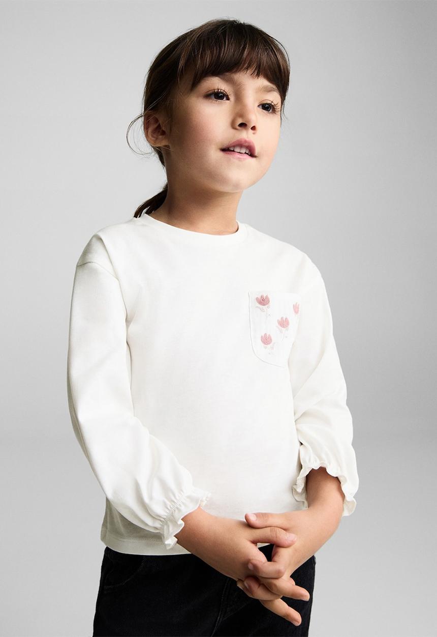 MANGO - T-shirt popy - natural