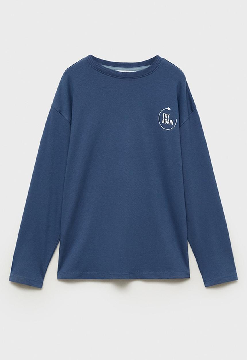 MANGO - T-shirt wifi - medium blue