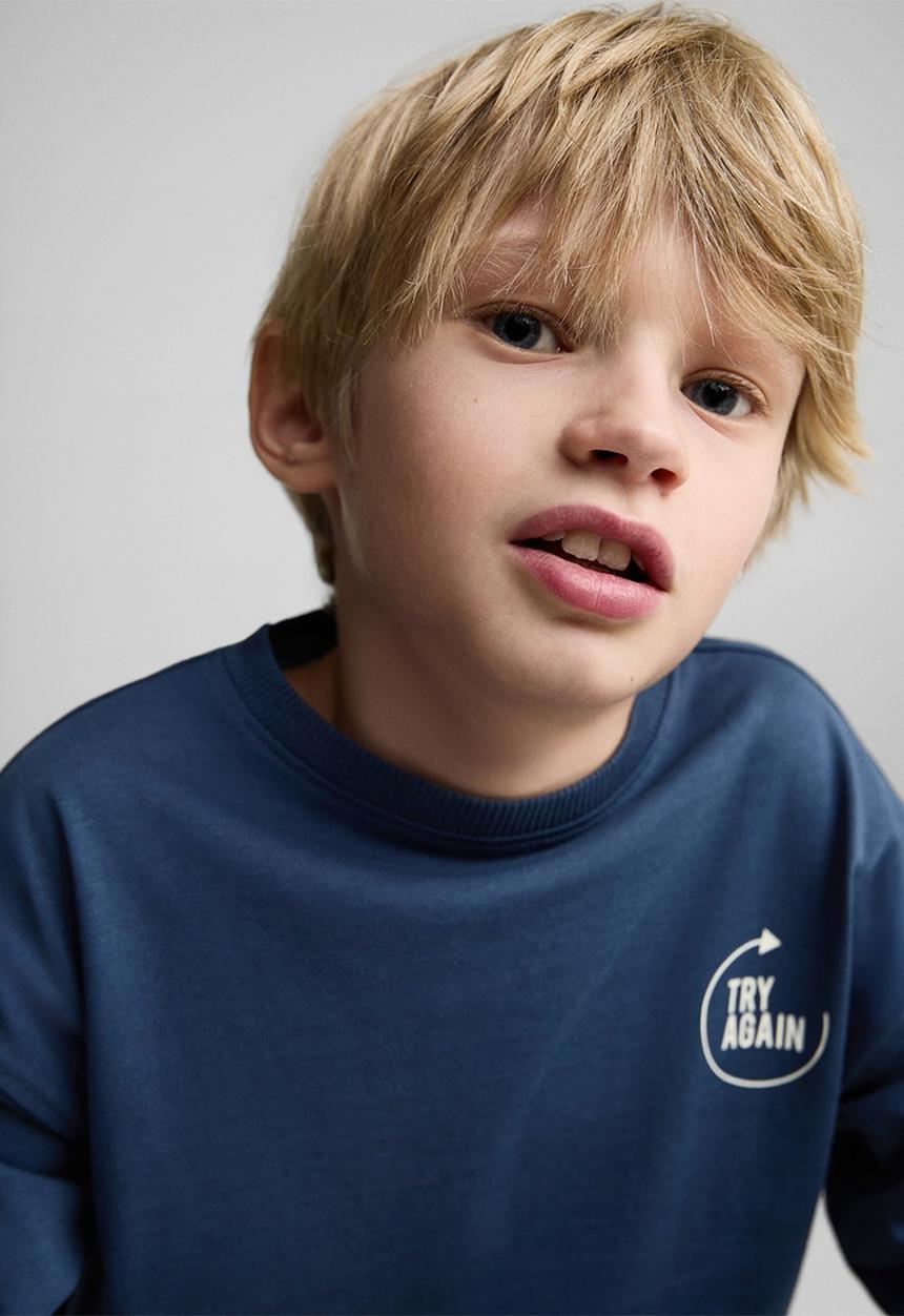 MANGO - T-shirt wifi - medium blue