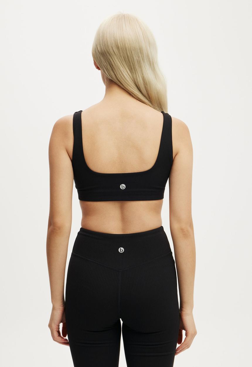 Cotton On - Reform Rib Crop - Black
