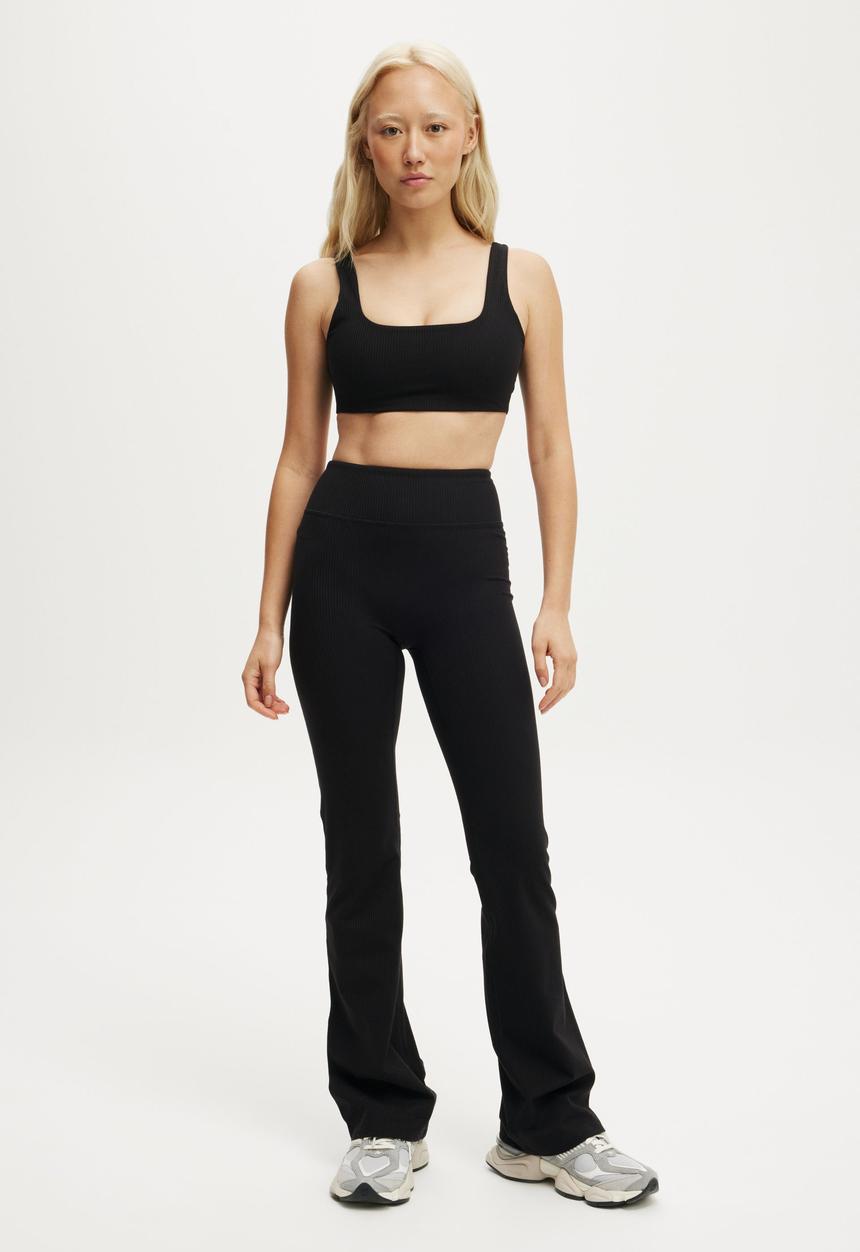 Cotton On - Reform Rib Crop - Black