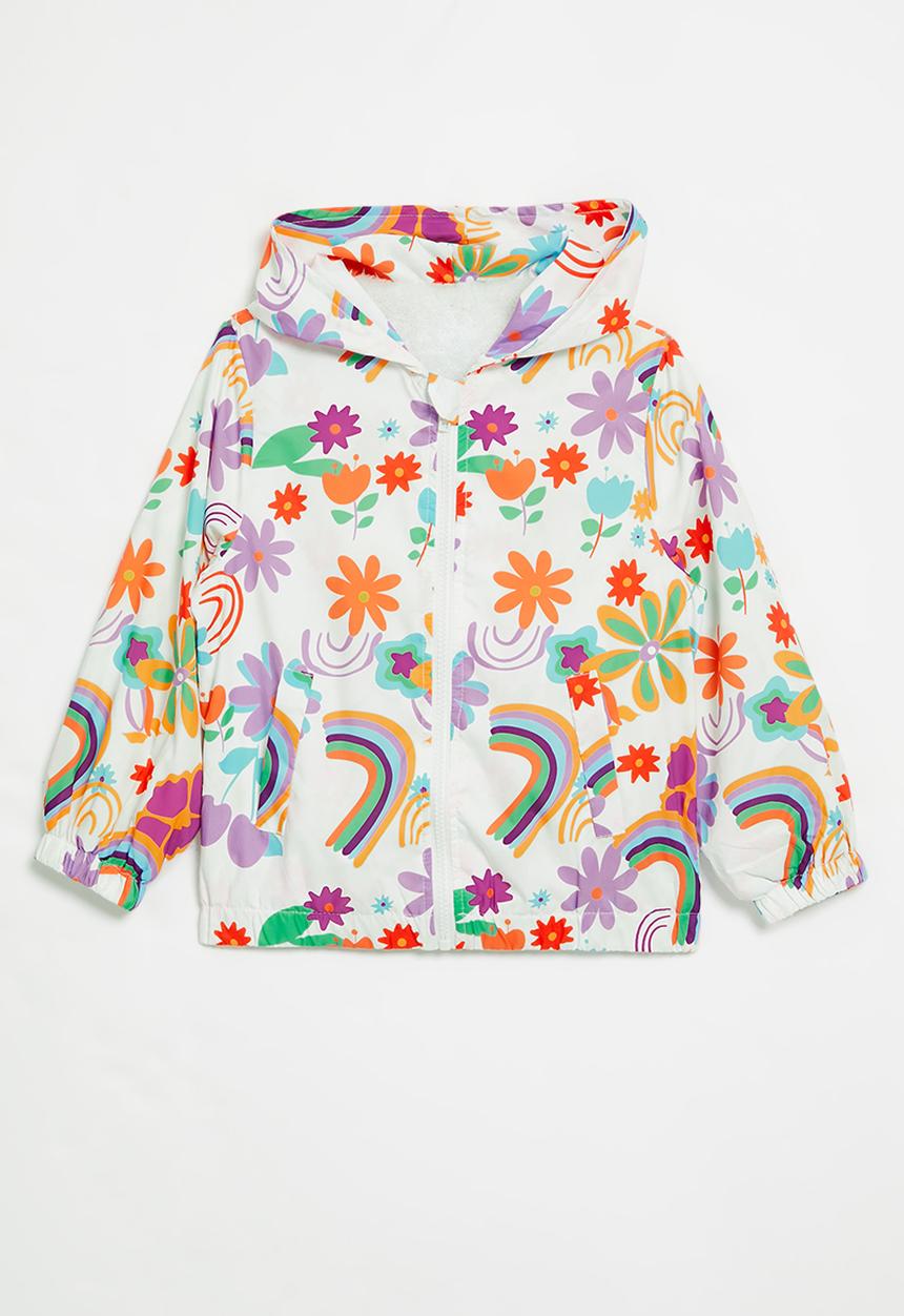 Pop Candy - Printed hooded windbreaker -multi