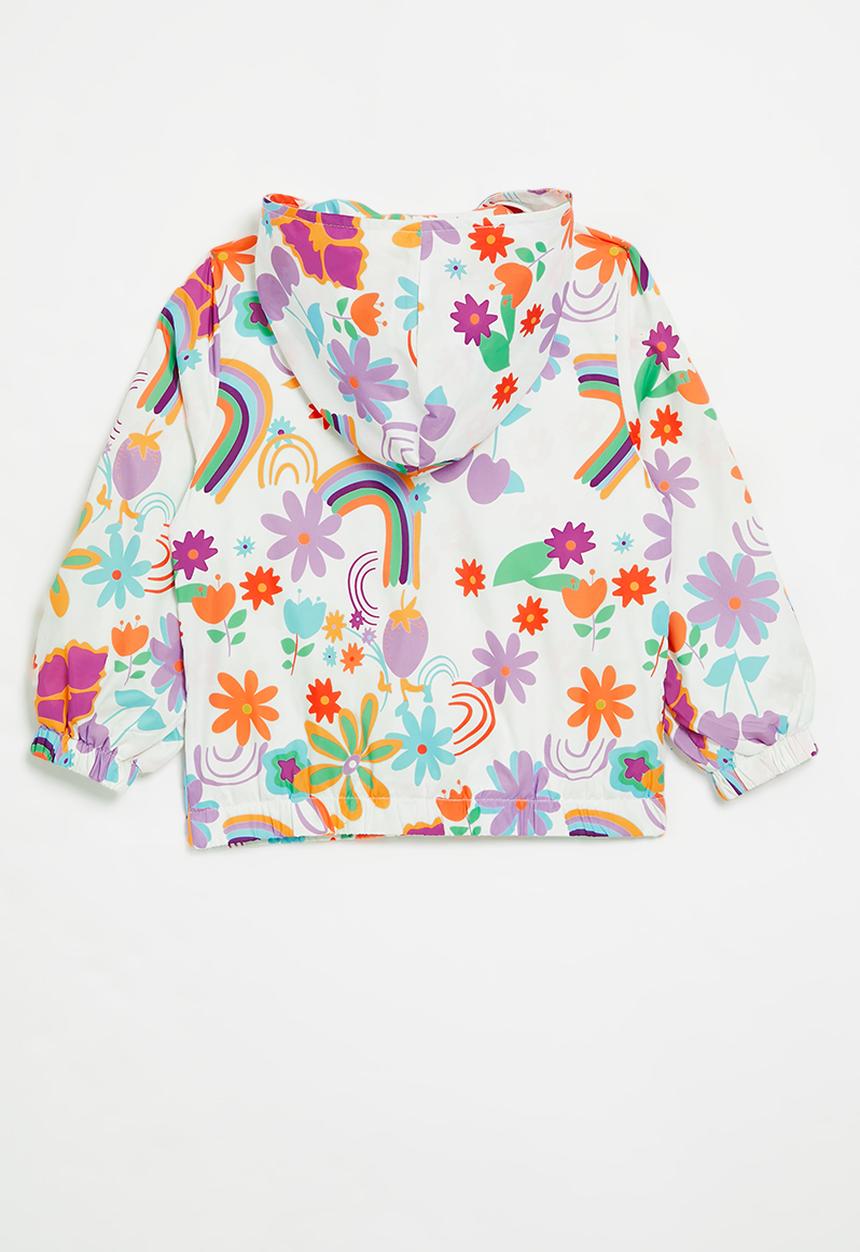 Pop Candy - Printed hooded windbreaker -multi